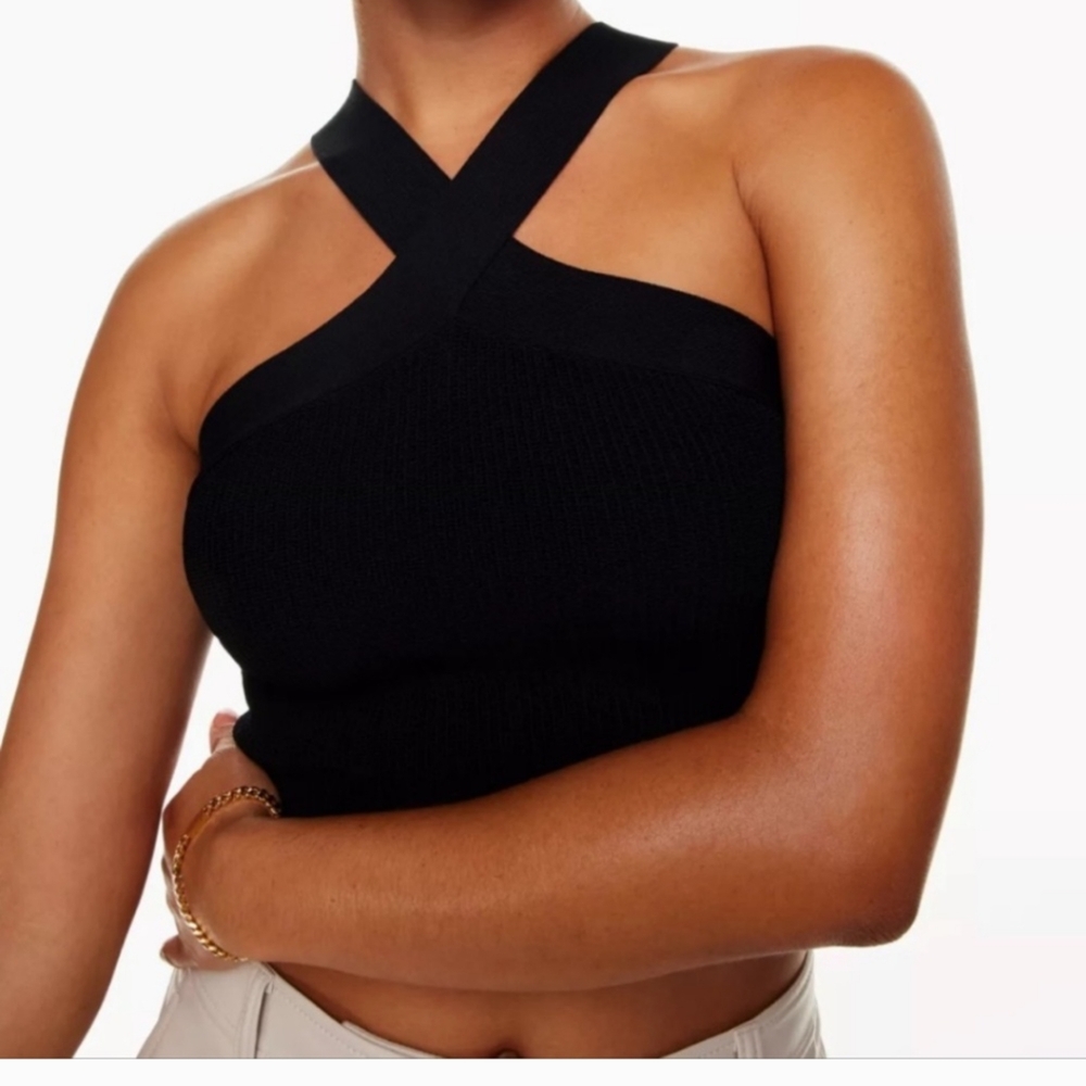 Aritzia Babaton Sculpt Knit Cross Ribbed Tank
